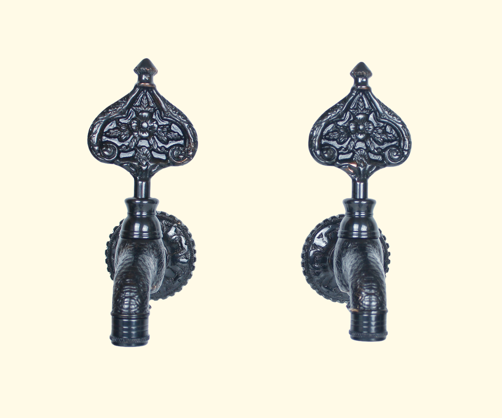 Double Ottoman Hamam Taps cover by black